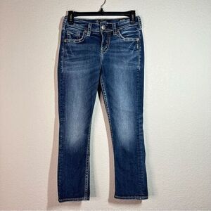 Silver Jeans Co‎ Blue Denim Suki High Capri Straight Jeans Womens Size 26W x 23L